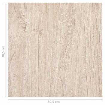 Bodenplanken Weiß und Holzfarbe 5,11 m² 55 stk. PVC