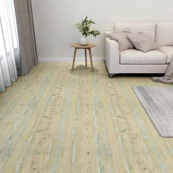 ARDEBO.de - Bodenplanken Weiß und Hellbraun 5,11 m² 55 stk. PVC