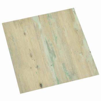 Bodenplanken Weiß und Hellbraun 5,11 m² 55 stk. PVC