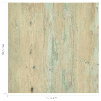 Bodenplanken Weiß und Hellbraun 5,11 m² 55 stk. PVC