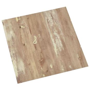 Bodenplanken Creme und Hellbraun 5,11 m² 55 Stk. PVC