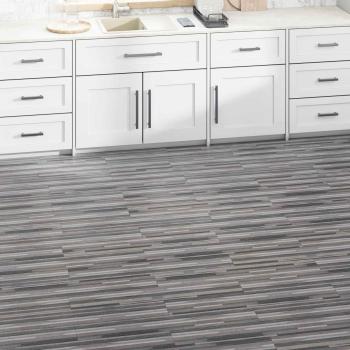 ARDEBO.de - Bodenplanken Gestreiftes Grau 2,51 m² 18 stk. PVC