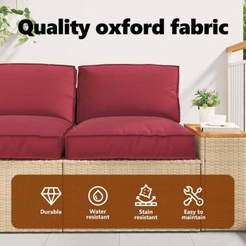 Palettenkissenset 2 pcs Weinrot Oxford-Stoff