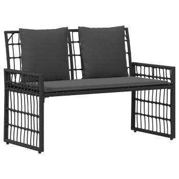 Bank Outdoor 2 -Seater 116 x 55 x 82 cm Stahl und Poly Rattan