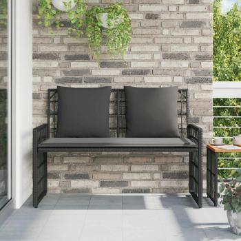 Bank Outdoor 2 -Seater 116 x 55 x 82 cm Stahl und Poly Rattan