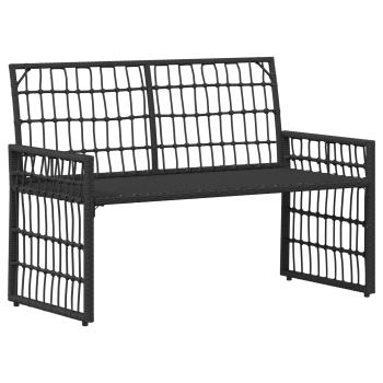 Bank Outdoor 2 -Seater 116 x 55 x 82 cm Stahl und Poly Rattan