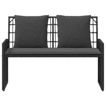 Bank Outdoor 2 -Seater 116 x 55 x 82 cm Stahl und Poly Rattan