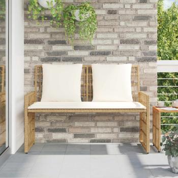 Bank Outdoor 2 -Seater 116 x 55 x 82 cm Stahl und Poly Rattan