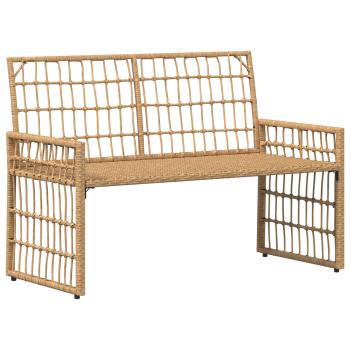 Bank Outdoor 2 -Seater 116 x 55 x 82 cm Stahl und Poly Rattan