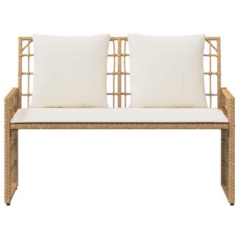 Bank Outdoor 2 -Seater 116 x 55 x 82 cm Stahl und Poly Rattan