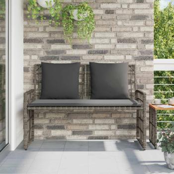 Bank Outdoor 2 -Seater 116 x 55 x 82 cm Stahl und Poly Rattan