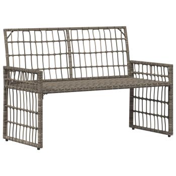 Bank Outdoor 2 -Seater 116 x 55 x 82 cm Stahl und Poly Rattan
