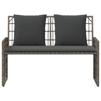 Bank Outdoor 2 -Seater 116 x 55 x 82 cm Stahl und Poly Rattan