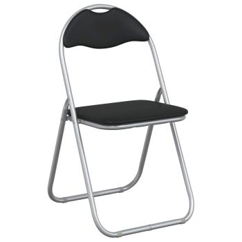 Klappstuhl 2 Stück Schwarz und Grau 48 x 43,5 x 81 cm
