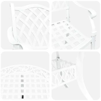 Garten Essgruppe 5 pcs Weiß Aluminium