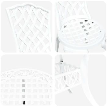 Garten Essgruppe 7 pcs Weiß Aluminium