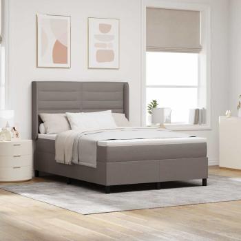 ARDEBO.de - Boxspringbett mit Matratze Taupe 200 x 140 cm Stoff