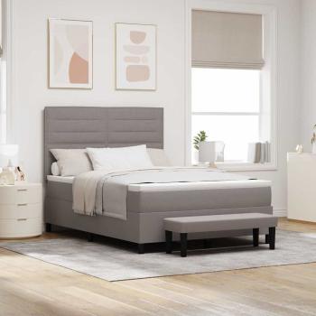 ARDEBO.de - Boxspringbett mit Matratze Taupe 140 x 200 cm Stoff