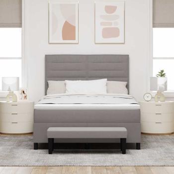Boxspringbett mit Matratze Taupe 140 x 200 cm Stoff