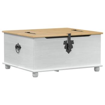 Aufbewahrungsbox Weiß 90 x 78 x 45 cm Massives Kiefernholz