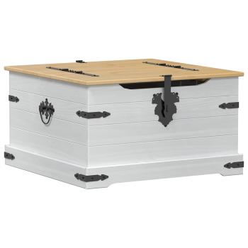 Aufbewahrungsbox Weiß 78 x 78 x 45 cm Massives Kiefernholz