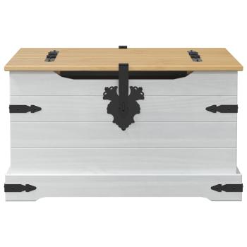 Aufbewahrungsbox Weiß 78 x 78 x 45 cm Massives Kiefernholz