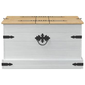 Aufbewahrungsbox Weiß 78 x 78 x 45 cm Massives Kiefernholz