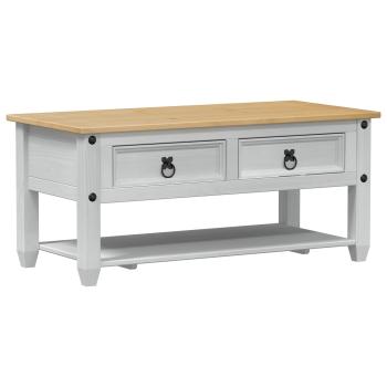 Couchtisch Weiß 100 x 48 x 45 cm Massives Kiefernholz