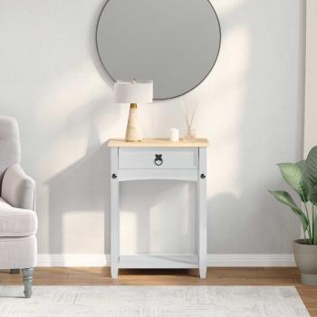 ARDEBO.de - Konsolentisch Weiß 55 x 35 x 73 cm Massives Kiefernholz
