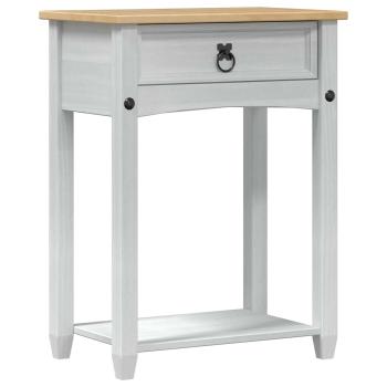 Konsolentisch Weiß 55 x 35 x 73 cm Massives Kiefernholz
