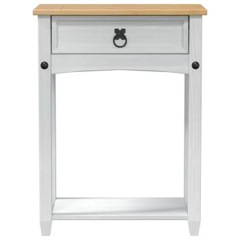 Konsolentisch Weiß 55 x 35 x 73 cm Massives Kiefernholz