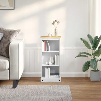 ARDEBO.de - Bücherregal 46 x 29 x 100 cm Massives Kiefernholz Weiß