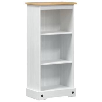 Bücherregal 46 x 29 x 100 cm Massives Kiefernholz Weiß
