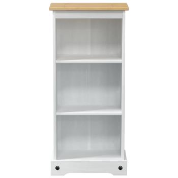 Bücherregal 46 x 29 x 100 cm Massives Kiefernholz Weiß