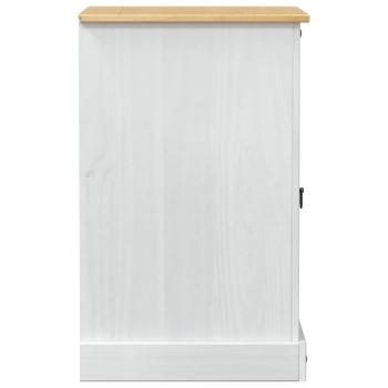 HiFi-Schrank Weiß 60 x 50 x 82 cm Massives Kiefernholz