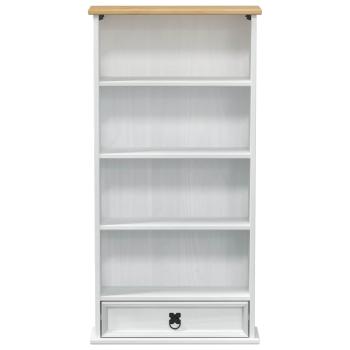 CD-Regal Weiß 52 x 17.5 x 103 cm Massives Kiefernholz