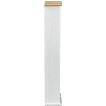 CD-Regal Weiß 52 x 17.5 x 103 cm Massives Kiefernholz