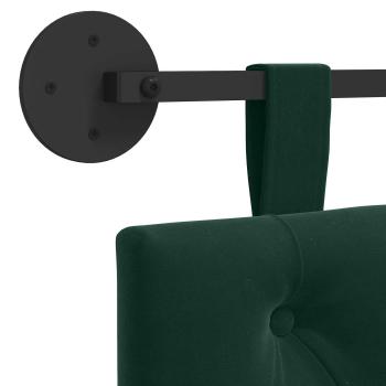 Hängendes Kopfteil Mit LED Licht Dunkelgrün Samt