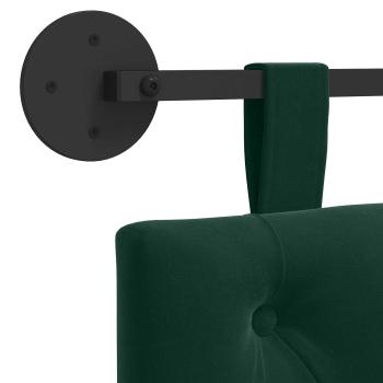 Hängendes Kopfteil Mit LED Licht Dunkelgrün Samt