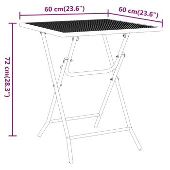 5-tlg. Garten-Essgruppe Streckmetall Anthrazit