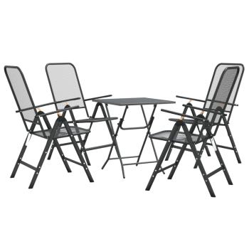 5-tlg. Garten-Essgruppe Streckmetall Anthrazit