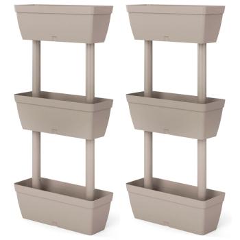 Pflanzkübel 6-tlg. 100 cm Taupe