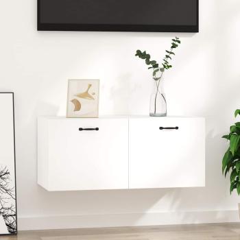 ARDEBO.de - Wandschrank Weiß 80x36,5x35 cm Holzwerkstoff