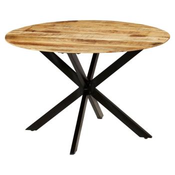 Esstisch Raues Massives Mangoholz und Stahl 120x77 cm