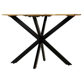 Esstisch Raues Massives Mangoholz und Stahl 120x77 cm