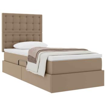 Aufbewahrungsbett Cappuccino 100 x 200 cm Kunstleder