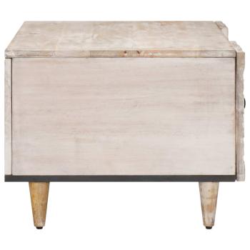 Couchtisch Weiß 100 x 54 x 40 cm Massivholz Mango