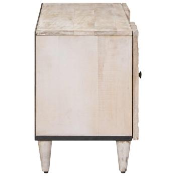 TV-Schränk Weiß 105 x 33,5 x 46 cm Massivholz Mango