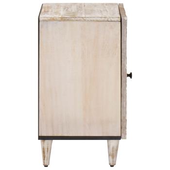 Badezimmerschrank Weiß 38 x 33 x 58 cm Massivholz Mango