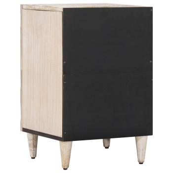 Badezimmerschrank Weiß 38 x 33 x 58 cm Massivholz Mango